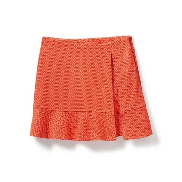 NWT CAbi #6360 Women's Orange Red High Rise Matchmaker Skort Size 4 - Picture 2 of 6